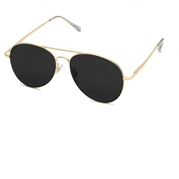 NIB!! SOJOS gold/black aviator sunglasses - Picture 1 of 3
